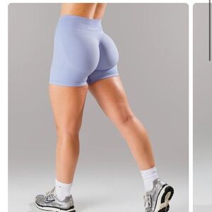 Women's light Blue Alphalete Amplify Shorts